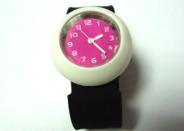 1ATM Water resistant Colorful Watch Dial Slap Silicone Wristband Watches with Debossed Log