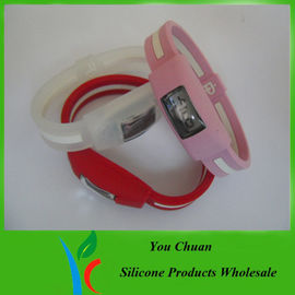 In lụa in và pantone màu silicon dây đeo cổ tay đồng hồ Với Logo in