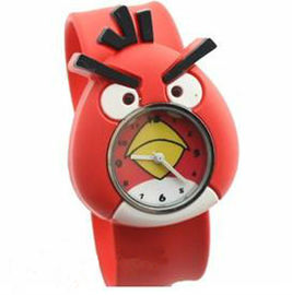 Dễ thương Kids Boy Girl Cao su Snap-on Slap Cuff Silicone dây đeo cổ tay xem