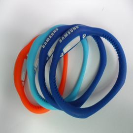Màu trắng / xanh Silicone dây đeo cổ tay Watch, Thể thao Quartz cổ tay Watch Với điều chỉnh Thời gian Knob