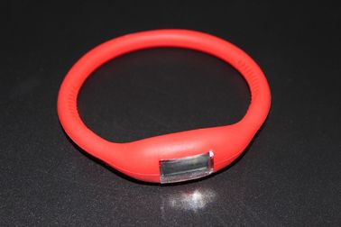 Thể thao Bracelet dây đeo cổ tay xem Với Silicone cao su Jelly Ion, Red Led Xem