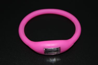 Thể thao Bracelet dây đeo cổ tay xem Với Silicone cao su Jelly Ion, Red Led Xem