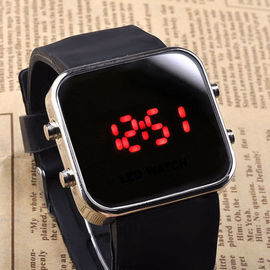 LED Silicone dây đeo cổ tay xem Black Classic Casual thể thao Phong cách Silicone nhạc