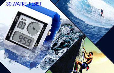 Unisex Time đúp Analog Digital Xem Dual Time Với 5 màu sắc Backlights