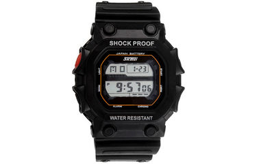 Skmei Quảng trường thể thao kỹ thuật số Xem EL Backlight Mens Buckle Đồng hồ