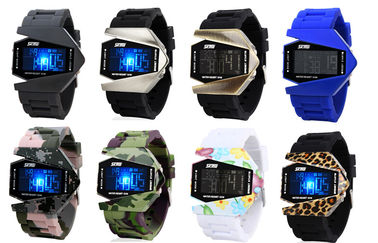 Máy đa chức năng kỹ thuật số Xem Unisex EL Backlight 3 ATM quân Đồng hồ đeo tay