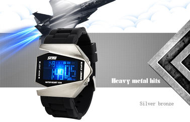 Máy đa chức năng kỹ thuật số Xem Unisex EL Backlight 3 ATM quân Đồng hồ đeo tay