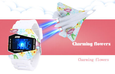 Máy đa chức năng kỹ thuật số Xem Unisex EL Backlight 3 ATM quân Đồng hồ đeo tay