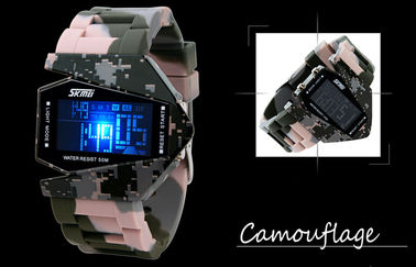 Máy đa chức năng kỹ thuật số Xem Unisex EL Backlight 3 ATM quân Đồng hồ đeo tay