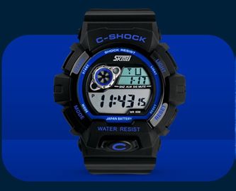 5 máy ATM đa chức năng kỹ thuật số Xem Chống nước, màn hình LCD cổ tay Watch