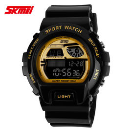 LCD đa chức năng kỹ thuật số cổ tay Watch Với PU Strap Nickel miễn phí