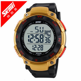 Vàng đa chức năng kỹ thuật số Watch, thể thao kỹ thuật số Đồng hồ EL backlight