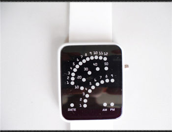 Thể thao mềm Customized Silicone dây đeo cổ tay Watch, trắng Dây đeo đồng hồ