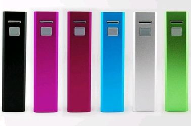 Máy Bank 2600mAh kim loại USB Power, Đỏ Hồng Xanh bạc đen