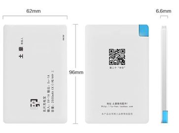 Máy Slim Li-ion điện Bank 4000mAh Đối với điện thoại di động / Ipad, trắng