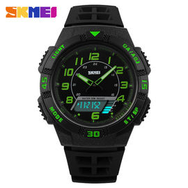Mềm PU băng Analog Digital Xem 5ATM Xanh Đối Unisex ngoài trời