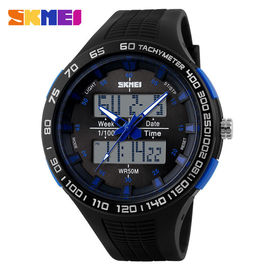 Gốc PU Strap 50M sâu Waterproof Analog Digital Xem Đối với Thể thao Lover