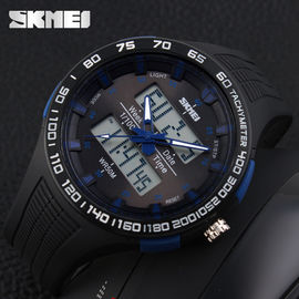 Gốc PU Strap 50M sâu Waterproof Analog Digital Xem Đối với Thể thao Lover