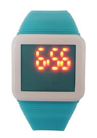 Kid Quảng trường LED kỹ thuật số cổ tay Watch Silicone Bands AM PM Xem Đối với quà tặng