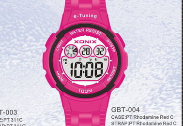 Waterproof Vòng Sporty tự hiệu chỉnh kỹ thuật số đeo tay Đồng hồ cho phụ nữ