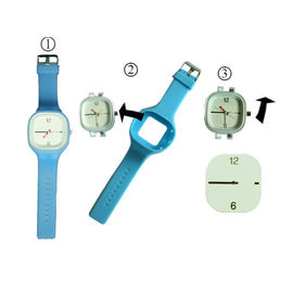 Thời trang Tuỳ chỉnh in Jelly đeo tay Đồng hồ Với Interchangeable Strap / Face