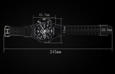 OEM Man Dual Time Zone Analog Digital cổ tay Watch Với Chime hàng giờ