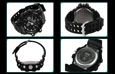 OEM Man Dual Time Zone Analog Digital cổ tay Watch Với Chime hàng giờ