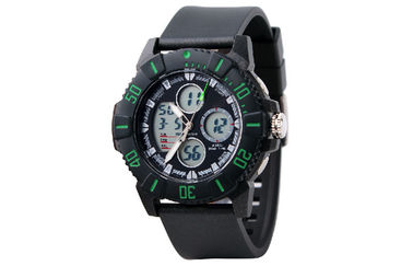 Giải trí Unisex EL Backlight 5 ATM Analog Digital cổ tay Watch Với Rotating Bezel