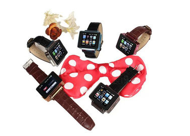 Không dây Bluetooth Smart Watch Phone Nhà sản xuất kim loại Vỏ bọc da Strap