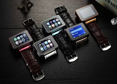 Không dây Bluetooth Smart Watch Phone Nhà sản xuất kim loại Vỏ bọc da Strap
