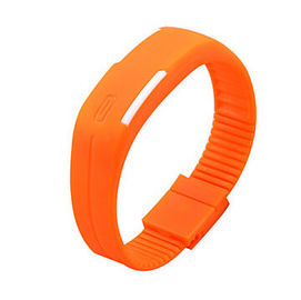 Màn hình cảm ứng Silicone LED kỹ thuật số cổ tay Watch, Red Light Led Digital cổ tay Watch