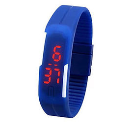 Màn hình cảm ứng Silicone LED kỹ thuật số cổ tay Watch, Red Light Led Digital cổ tay Watch