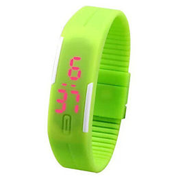 Mens / Womens PU băng LED kỹ thuật số cổ tay Watch Red Light Thể thao kỹ thuật số
