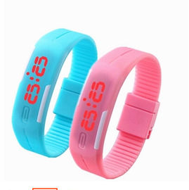 Mens / Womens PU băng LED kỹ thuật số cổ tay Watch Red Light Thể thao kỹ thuật số