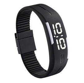 Chống nước Cao su White Light Led Digital cổ tay Watch Đối với Man In Black, Blue