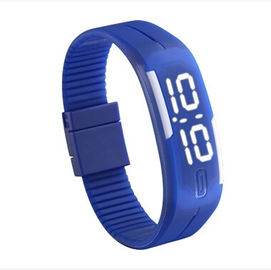 Chống nước Cao su White Light Led Digital cổ tay Watch Đối với Man In Black, Blue
