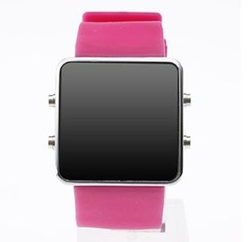 Unique hồng Silicone LED kỹ thuật số cổ tay Watch Đối với thanh thiếu nhi, LED Touch Watch