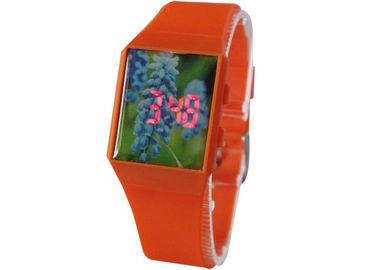 Mặt lớn Led Digital Nhật Bản Movt Quartz cổ tay Watch TPU Strap, Thép không rỉ Trở lại