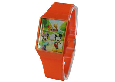 Mặt lớn Led Digital Nhật Bản Movt Quartz cổ tay Watch TPU Strap, Thép không rỉ Trở lại