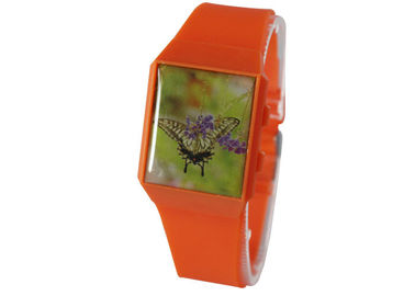 Mặt lớn Led Digital Nhật Bản Movt Quartz cổ tay Watch TPU Strap, Thép không rỉ Trở lại