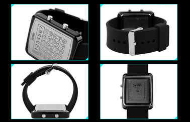 LED EL Backlight kỹ thuật số cổ tay Watch, Máy tính Quay Gương Đồng hồ