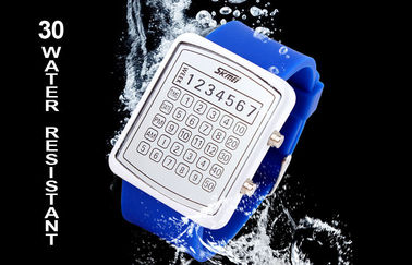 EL Backlight LED Digital Watch, tính Quay Gương Đồng hồ