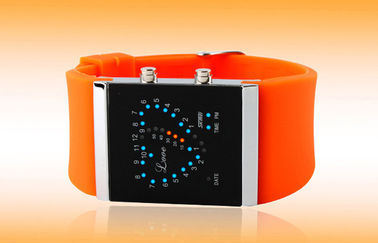 Cô gái LED kỹ thuật số cổ tay Watch, Blue Silicone Strap Đồng hồ điện tử