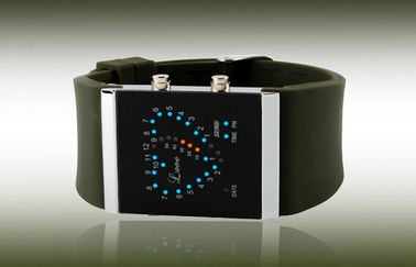 Cô gái LED kỹ thuật số cổ tay Watch, Blue Silicone Strap Đồng hồ điện tử