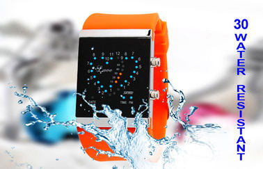 Cô gái LED kỹ thuật số cổ tay Watch, Blue Silicone Strap Đồng hồ điện tử