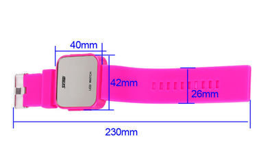 Wommens hồng kỹ thuật số Xem ABS Trường hợp LED cổ tay Watch 1 ATM Chống nước