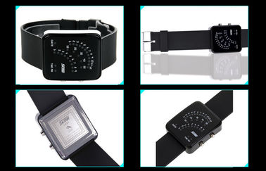 Đen 12/24 Giờ LED kỹ thuật số cổ tay Watch Alloy Trường hợp Đối với thiếu niên