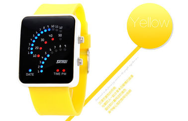 Đen 12/24 Giờ LED kỹ thuật số cổ tay Watch Alloy Trường hợp Đối với thiếu niên