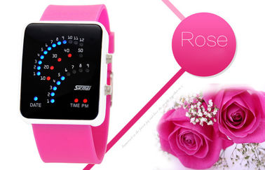 Đen 12/24 Giờ LED kỹ thuật số cổ tay Watch Alloy Trường hợp Đối với thiếu niên
