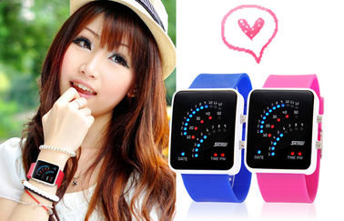 Đen 12/24 Giờ LED kỹ thuật số cổ tay Watch Alloy Trường hợp Đối với thiếu niên
